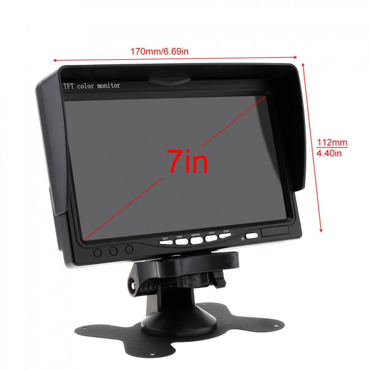 K0164 7 inch HD Car 18 IR Night Vision Rear View Backup Four Cameras Rearview Monitor, K0164 K0164 7 inch HD Car 18 IR Night Vision Rear View Backup Four Cameras Rearview Monitor, K0164